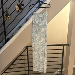 Reformation Frankie silk dress in Porcelain color. Size 8.